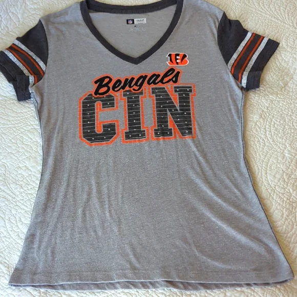 NFL Women's Gray Team Apparel Cincinnati Bengals Size L - Picture 1 of 5